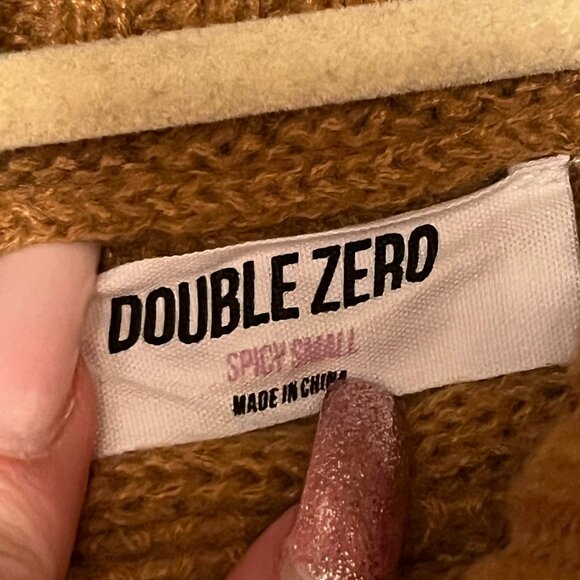 Women's Double Zero Crossover Front Brown Sweater Size S - Picture 4 of 5